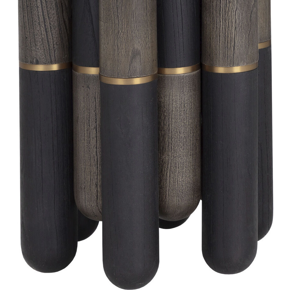 Yanna 94.5 X 47.25 inch Clear / Black / Brown Dining Table